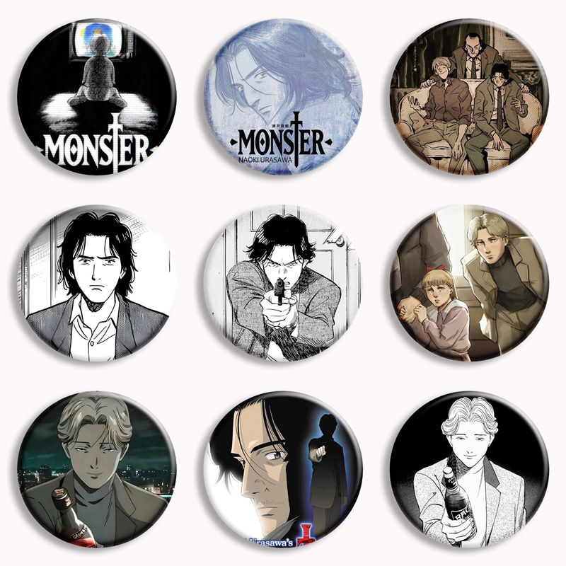 Pin Button Badge - Monster Anime Soft Button Pin Johan