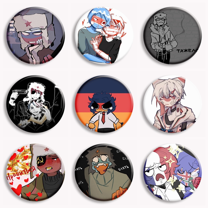Countryhuman Fan Art Button Pi - đánh giá và giá Pin Button Badge