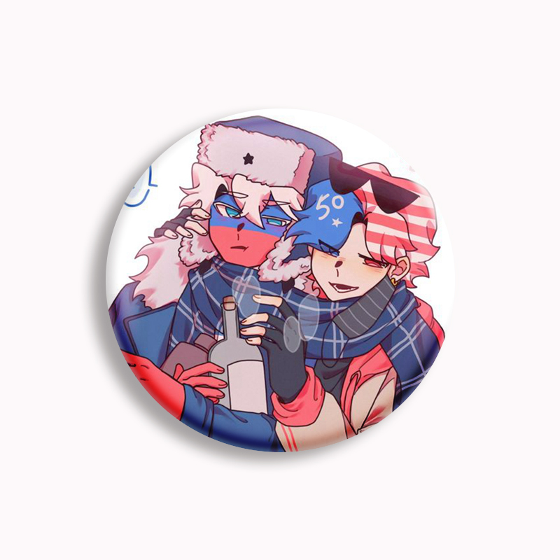 Countryhuman Fan Art Button Pi - đánh giá và giá Pin Button Badge