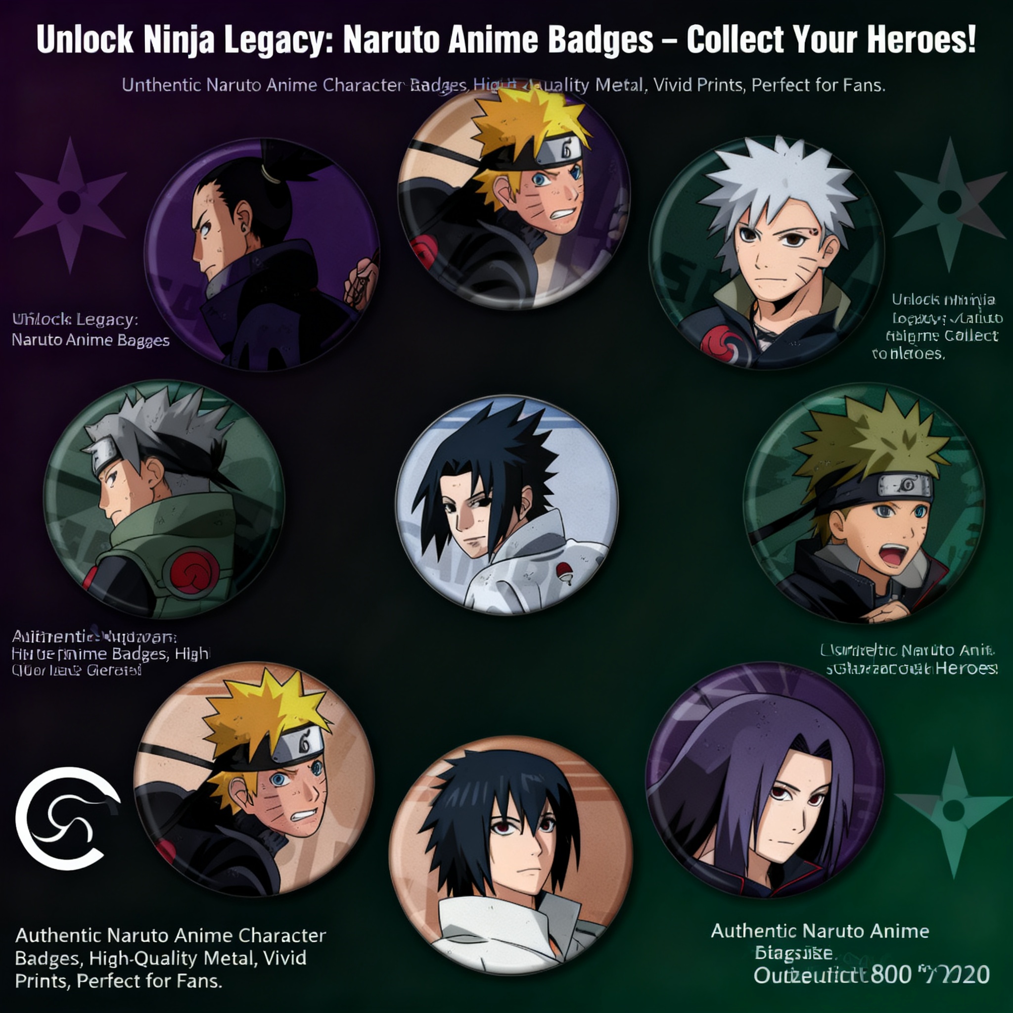 Naruto Anime Badge Pin Set Kak - đánh giá và giá Pin Button Badge