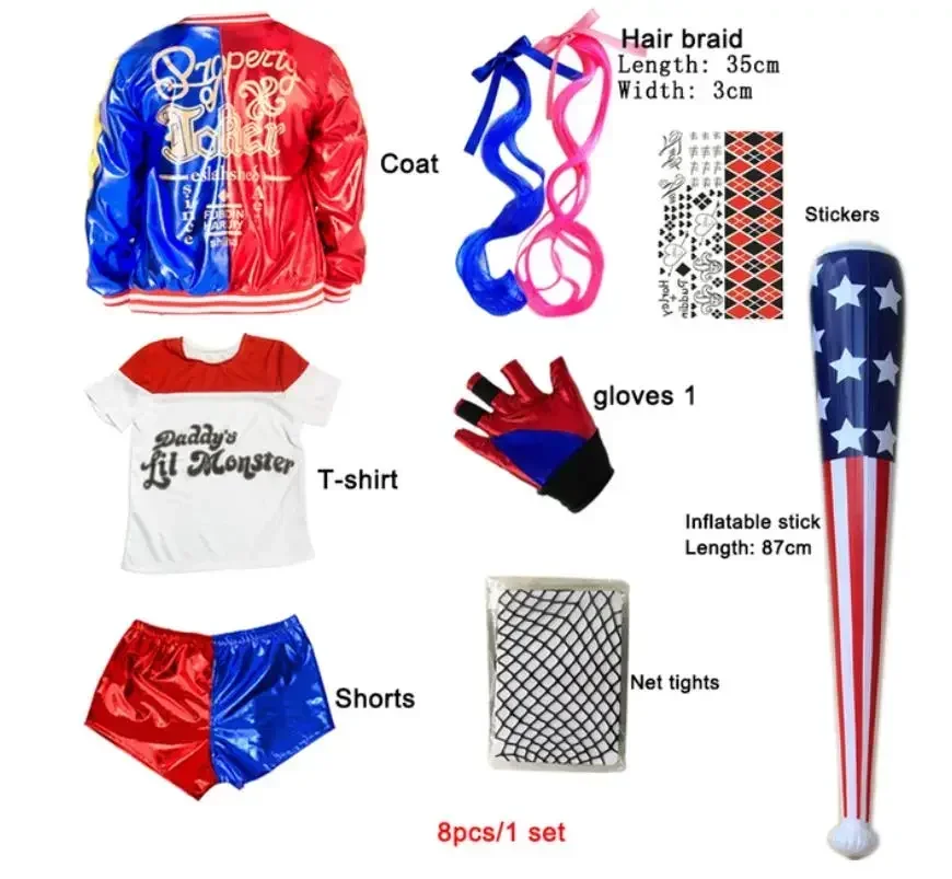 Costumes de cosplay Harley Qui - đánh giá và giá Anime Merchandise Clothes