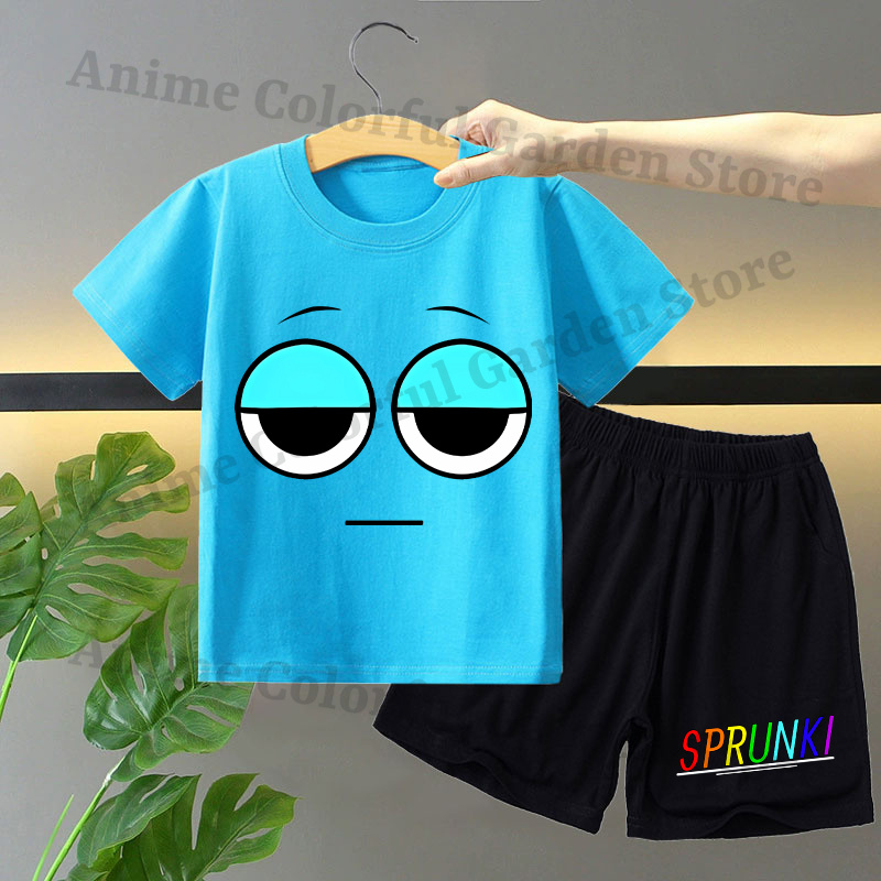 Sprunki 2pcs T-shirt and Short - đánh giá và giá Anime Merchandise Clothes