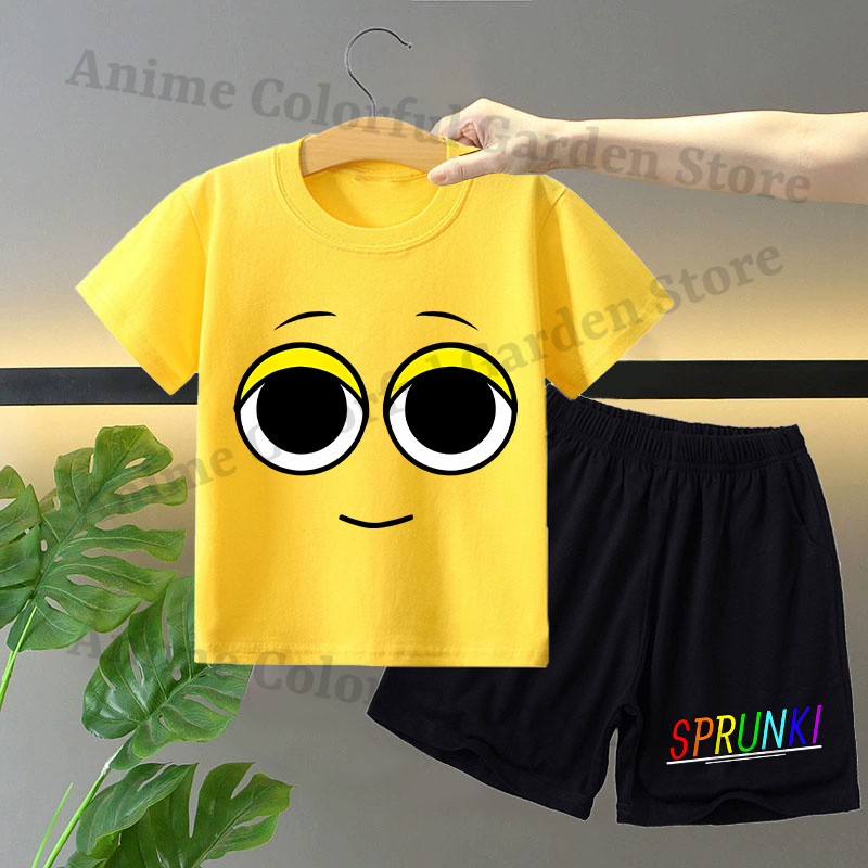 Sprunki 2pcs T-shirt and Short - đánh giá và giá Anime Merchandise Clothes